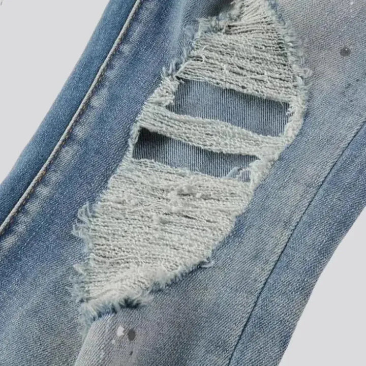 Y2k men's sanded jeans