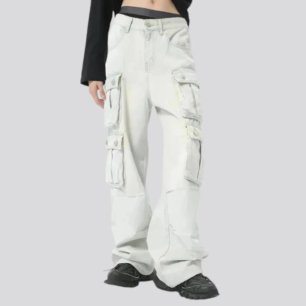 Boho street style cargo men's jeans