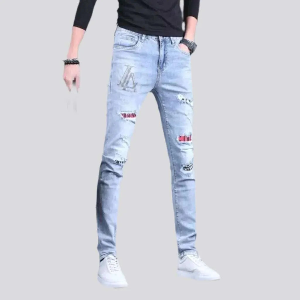 Whiskered men's street jeans