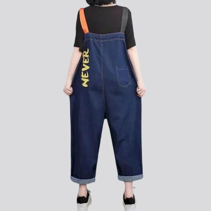 Street style women's denim dungaree