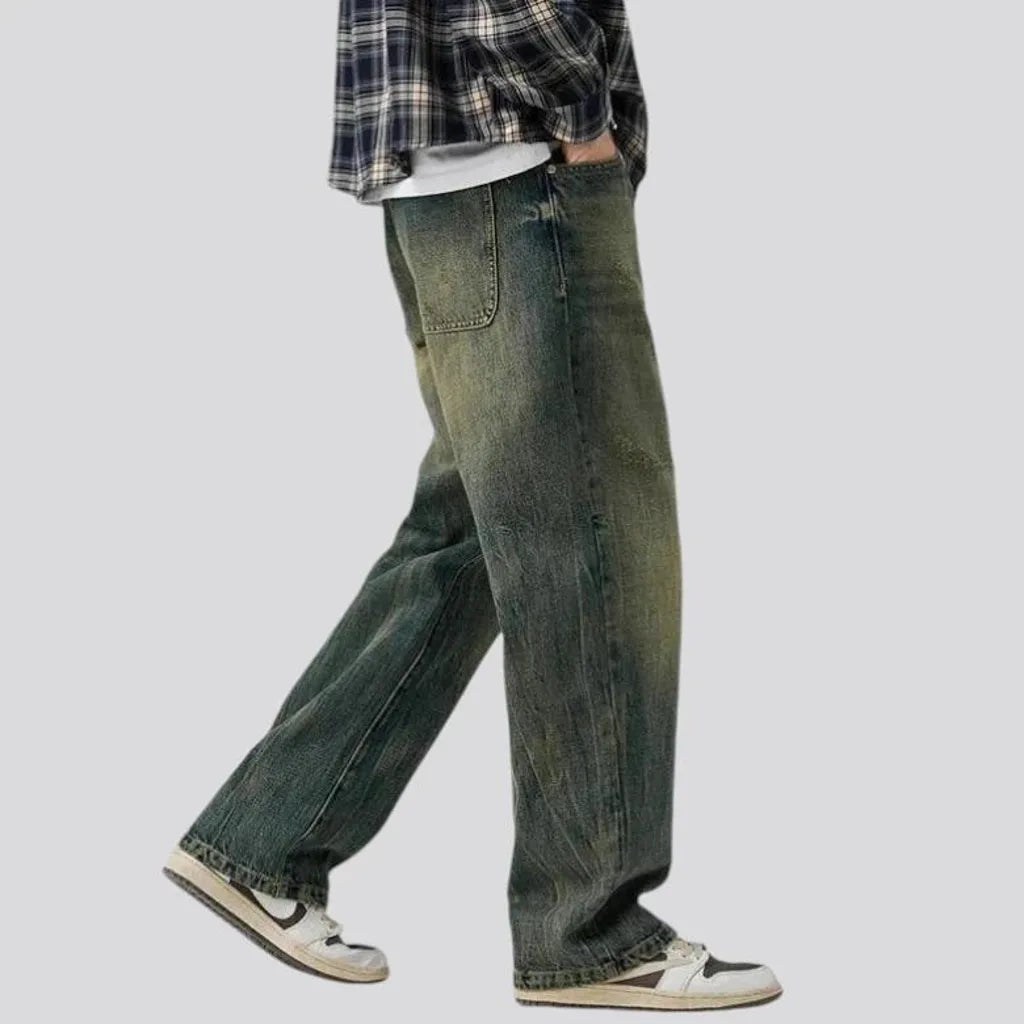 Baggy fashion 90s men's jeans