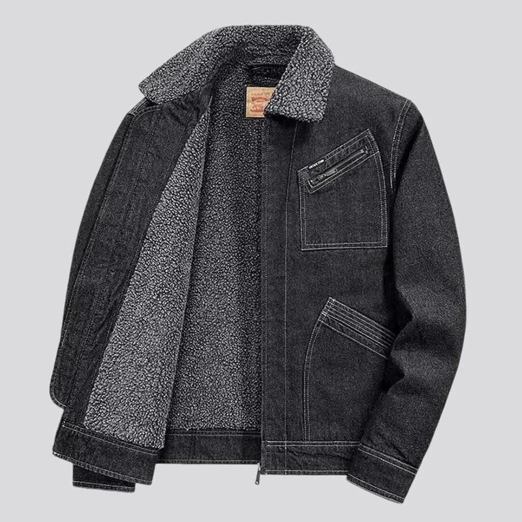 Stonewashed men's denim jacket