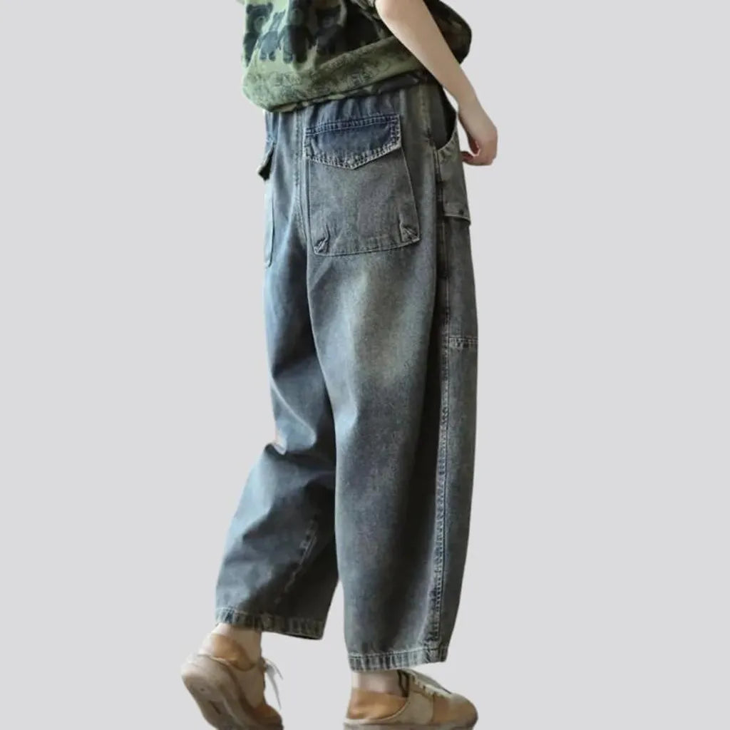 High-waist vintage jean pants
 for ladies