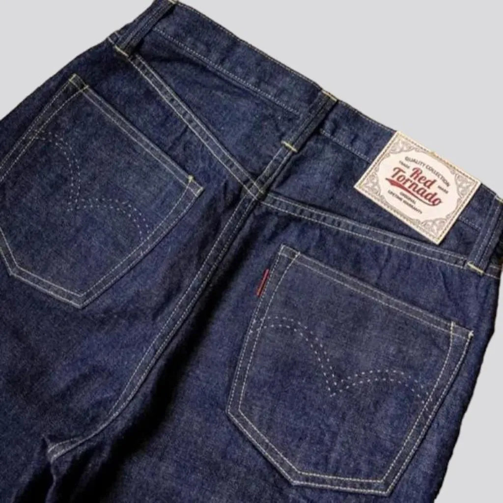 Heavyweight loose self-edge jeans