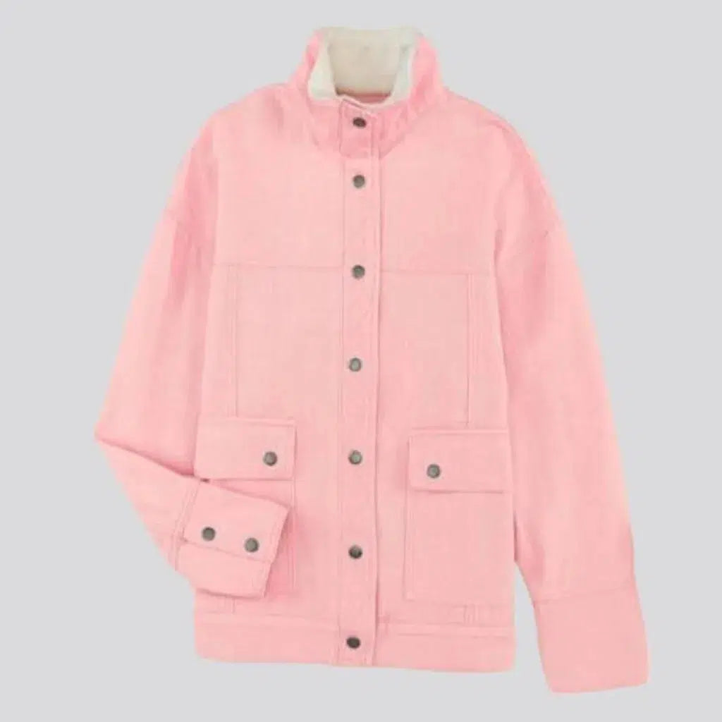 Color y2k women's denim jacket