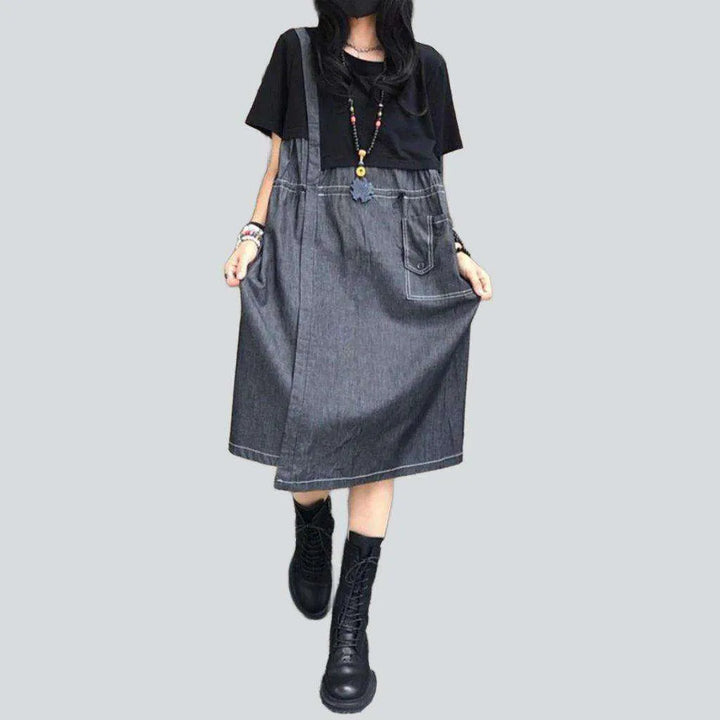 Dark jean caftan dress