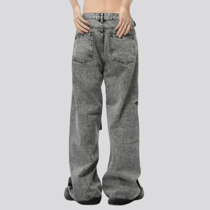 Mid rise baggy men's jeans