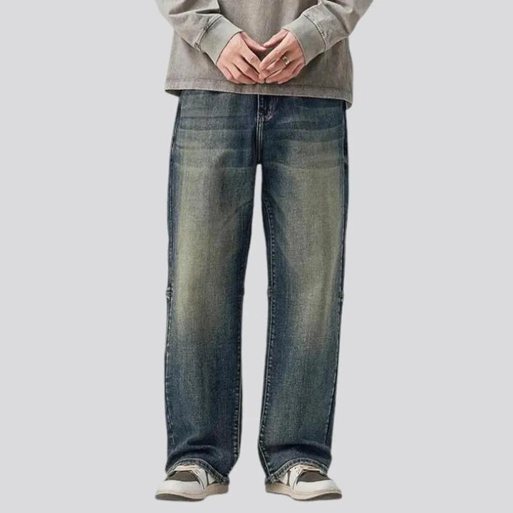 Retro baggy style men's jeans