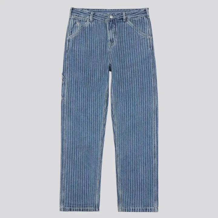 Casual men's stonewashed jeans