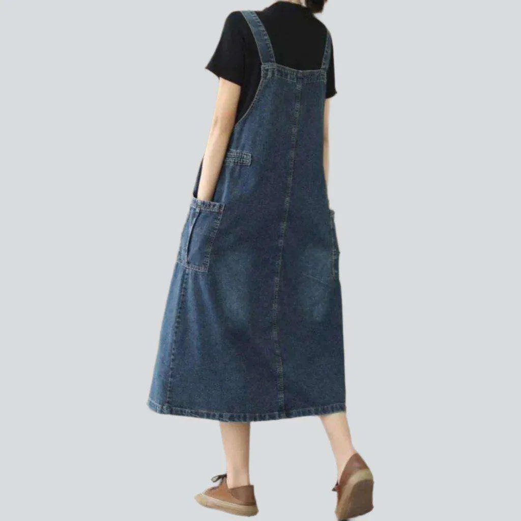 Stylish street jean dress