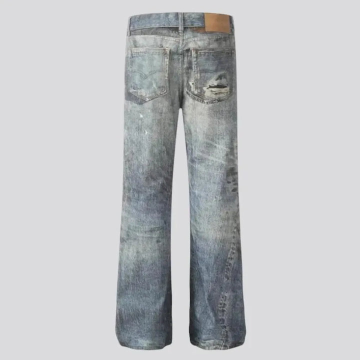 Stylish flared men's jeans