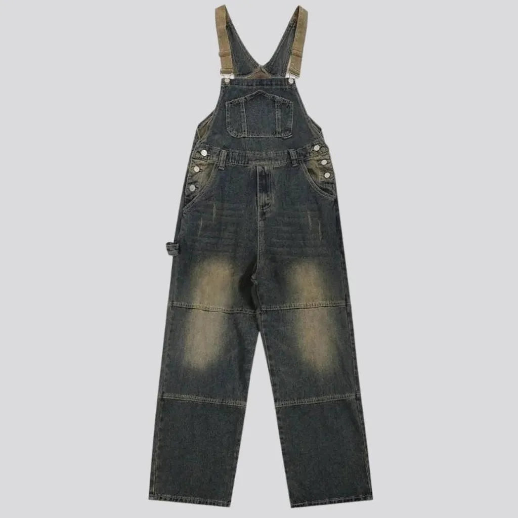 Vintage dark-wash denim jumpsuit
 for men | Jeans4you.shop