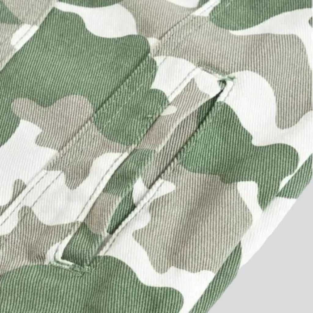 Camouflage men's jean jacket