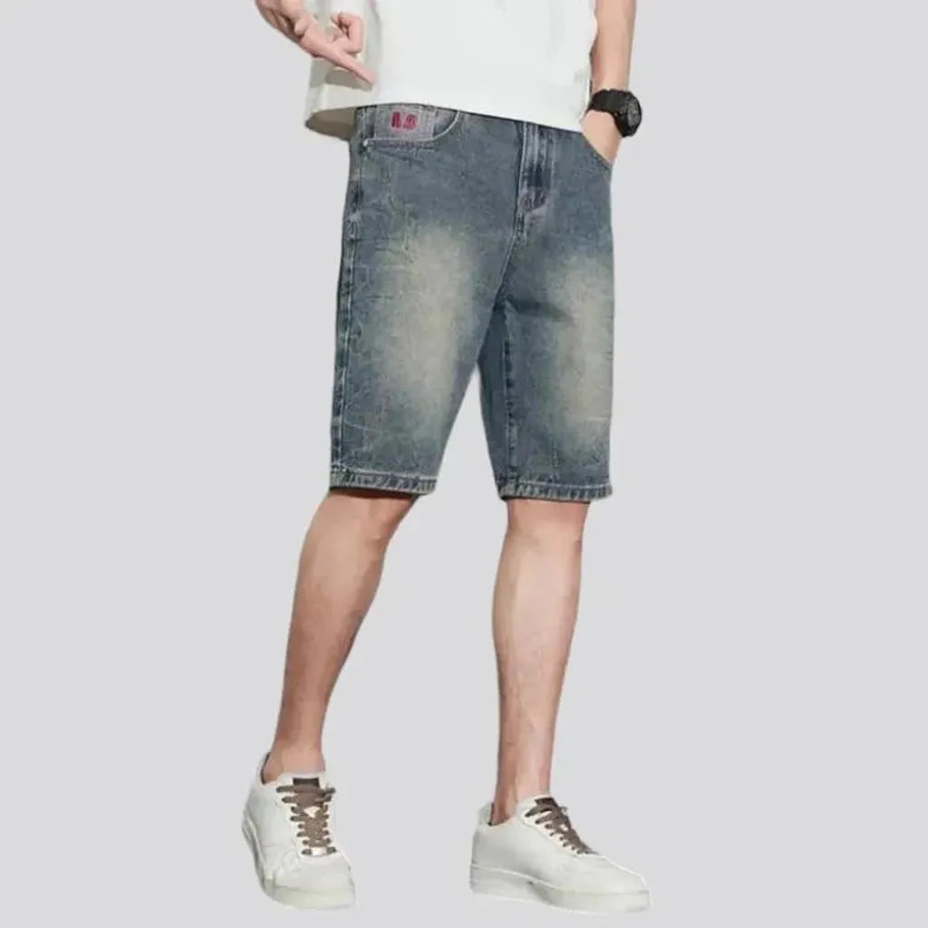 Sanded fashion men's jean shorts