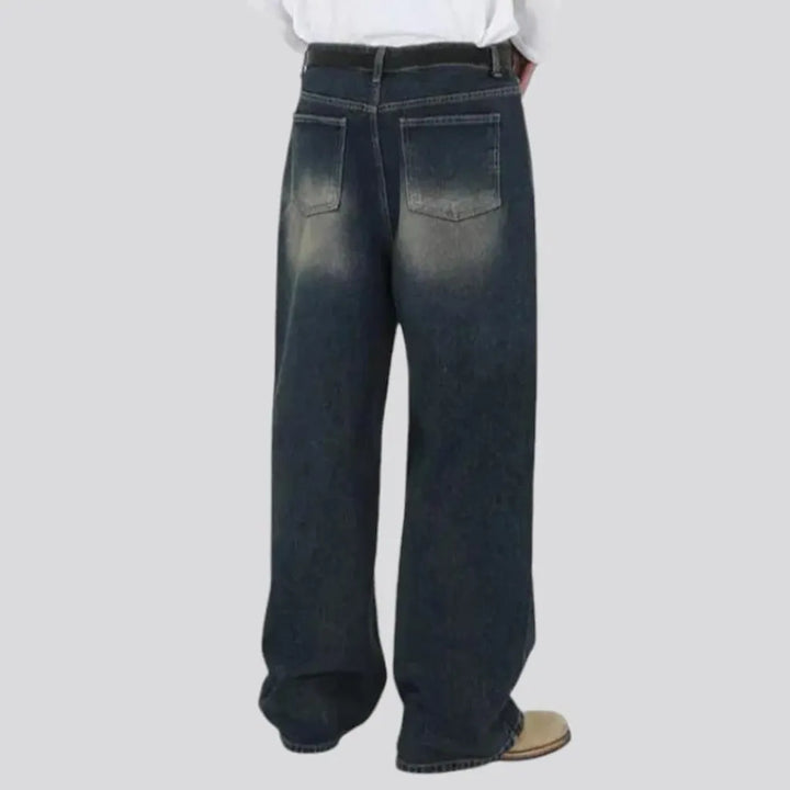 Trendy boho sanded fit men's jeans