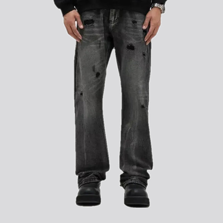 Fashionable grunge wide fit jeans for men