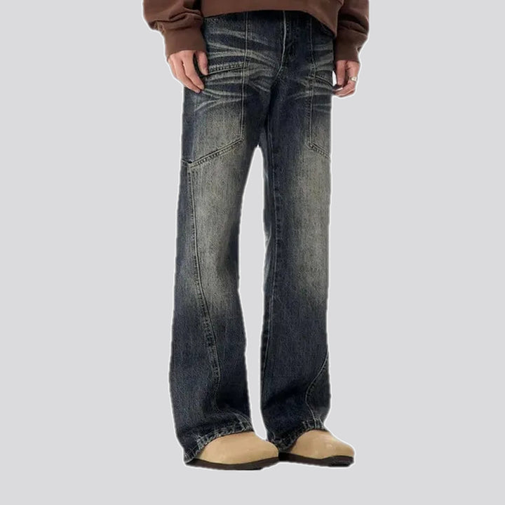 Vintage style wide fit men's jeans