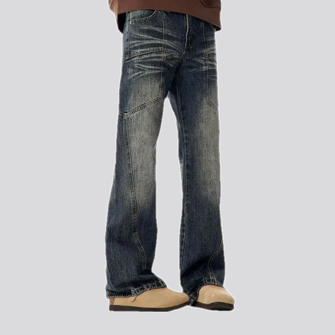 Vintage style wide fit men's jeans