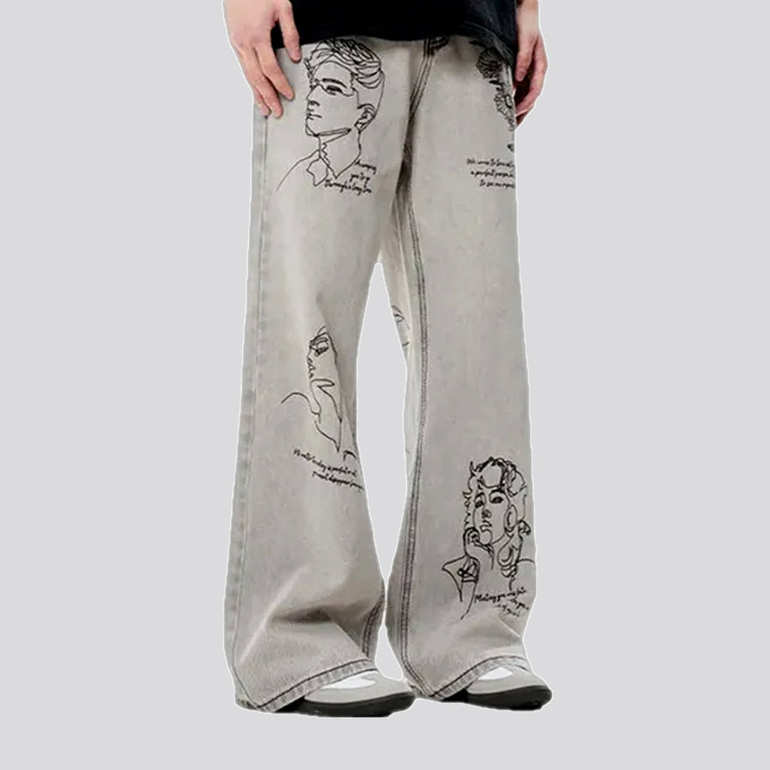 Wide fit floral graphic men&