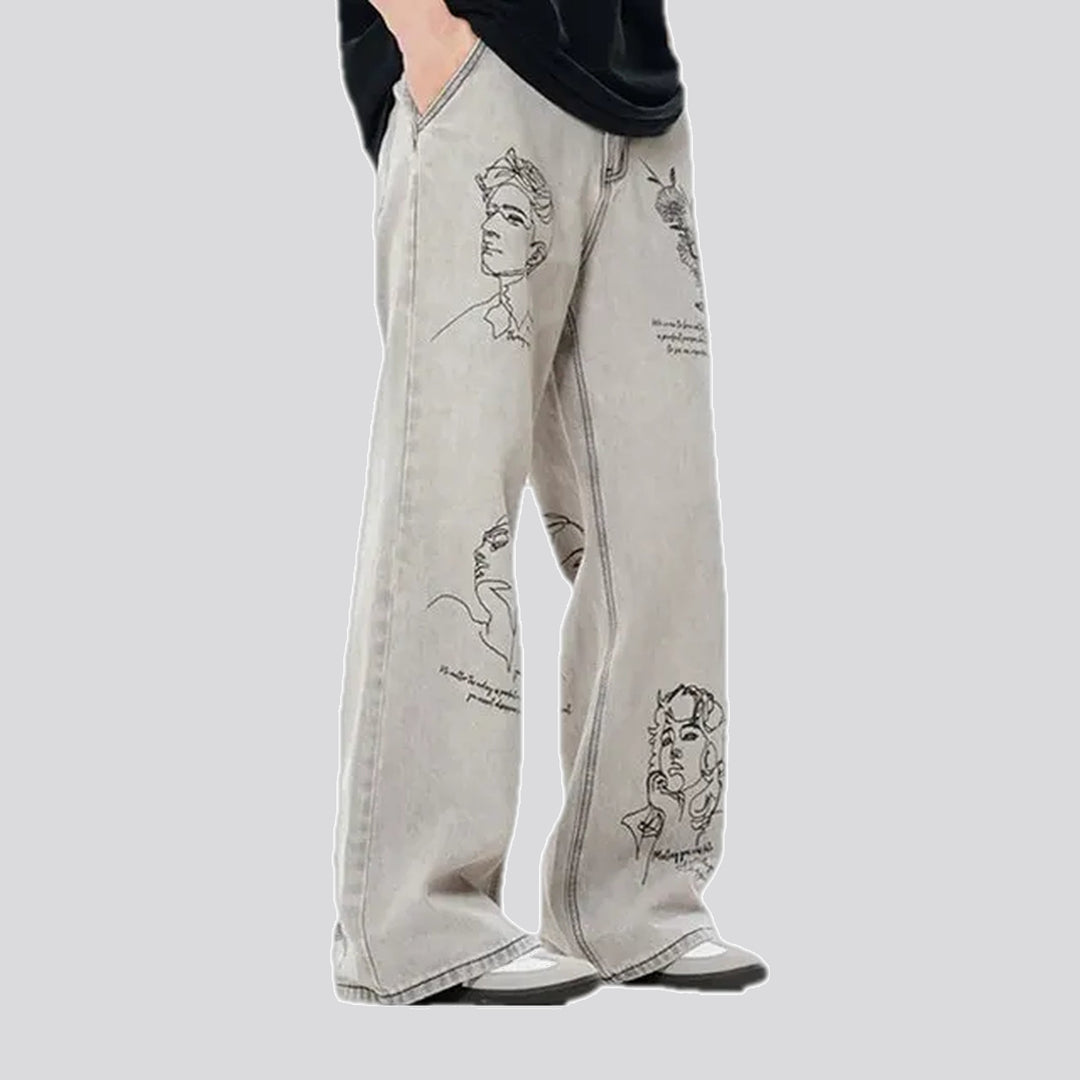 Wide fit floral graphic men&