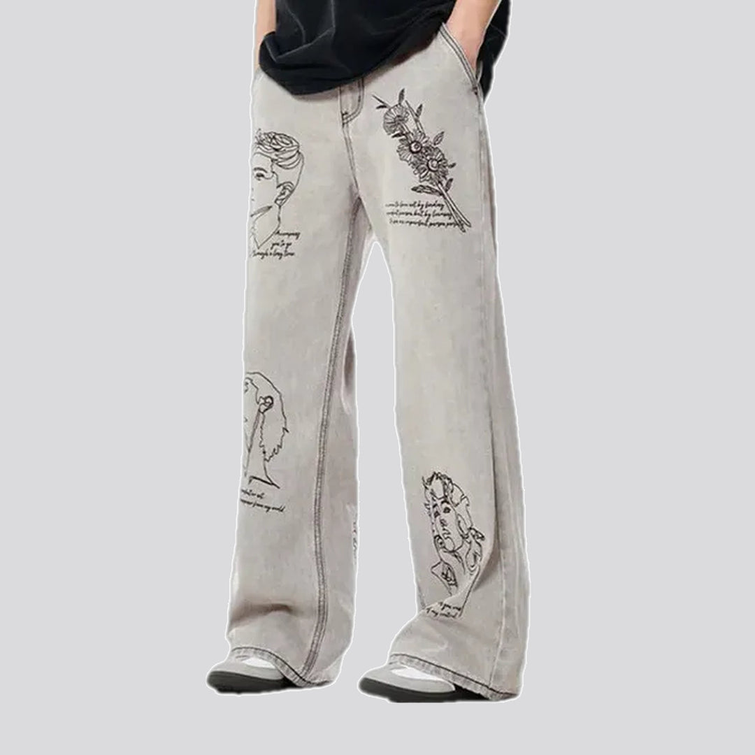 Wide fit floral graphic men&