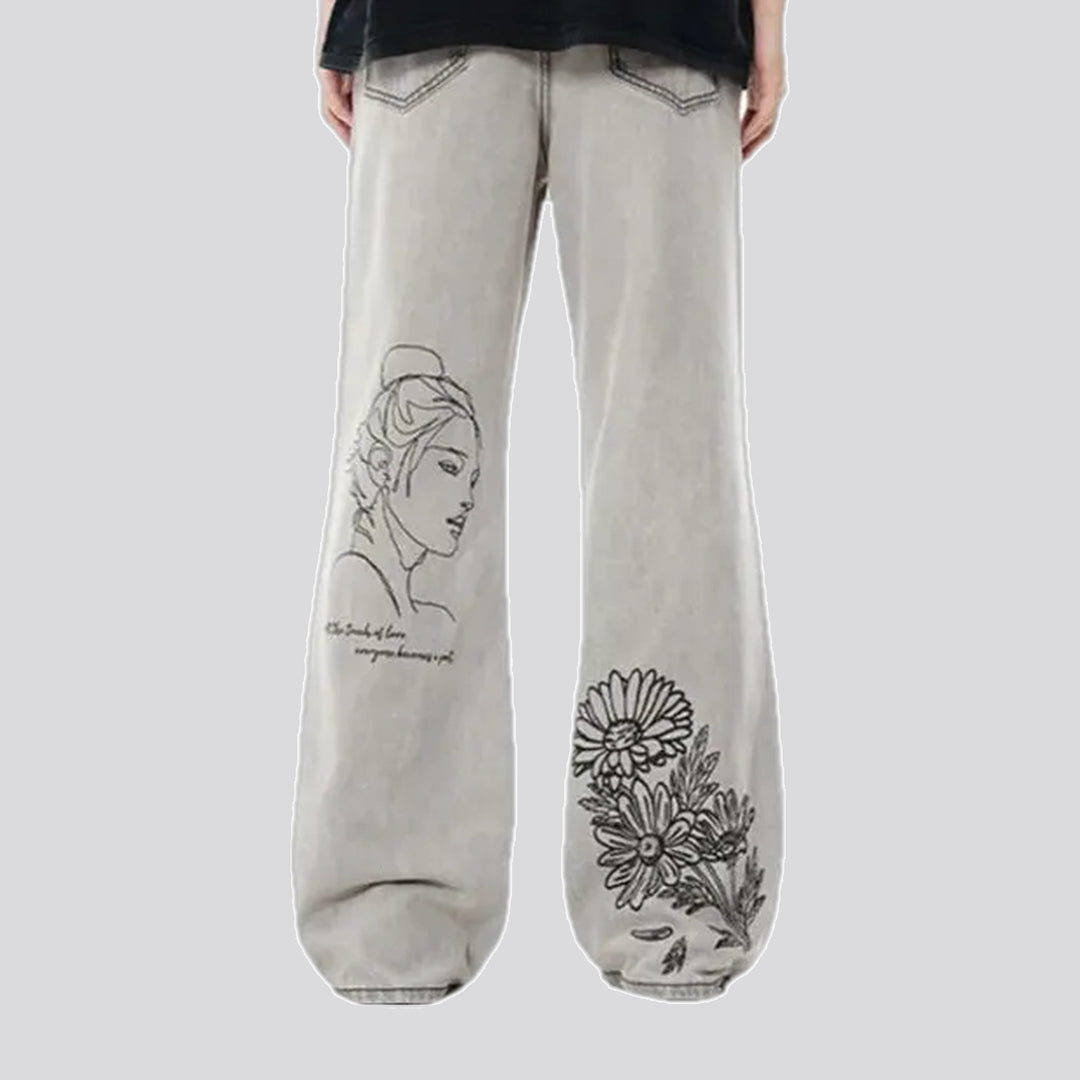 Wide fit floral graphic men&