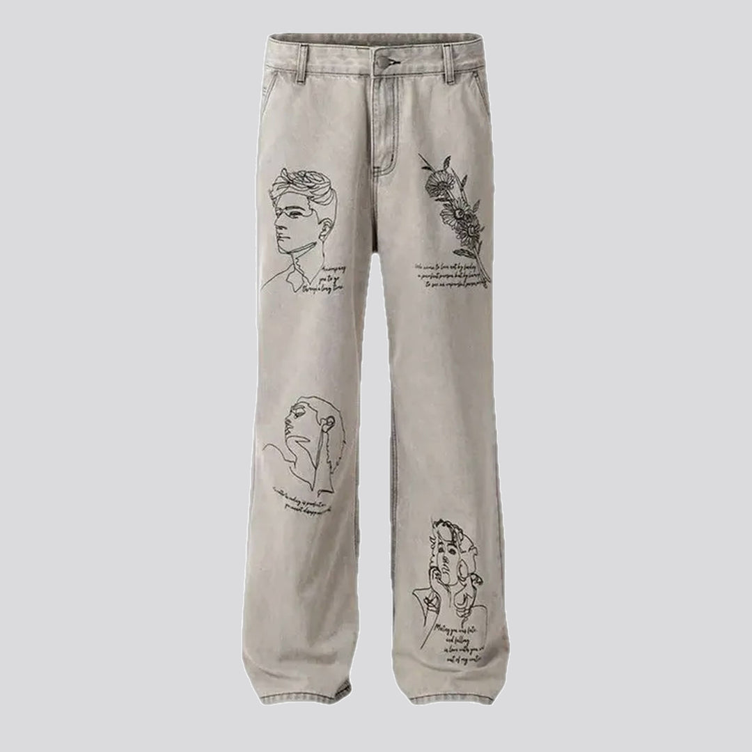 Wide fit floral graphic men&