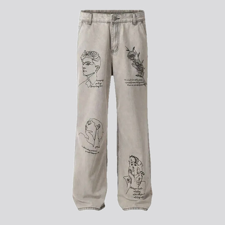 Wide fit floral graphic men&