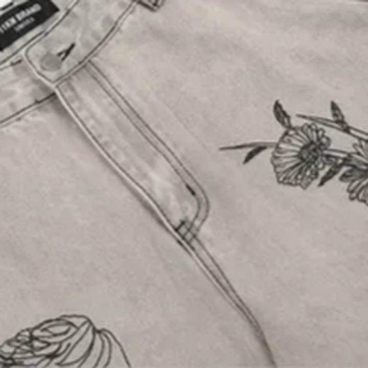 Wide fit floral graphic men&