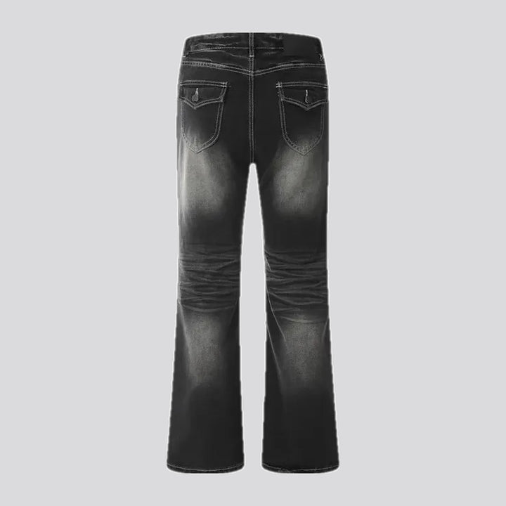 Fashionable wide fit boho men's jeans