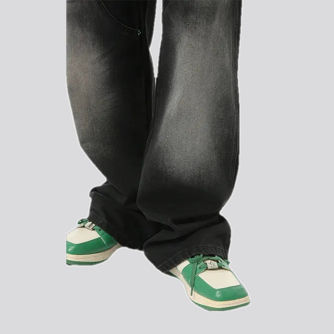 Fashionable baggy carpenter men's jeans