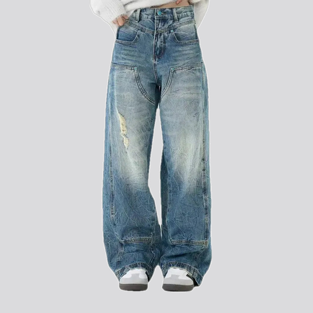 Sanded Torn Boho Street Men's Jeans | Jeans4you.shop