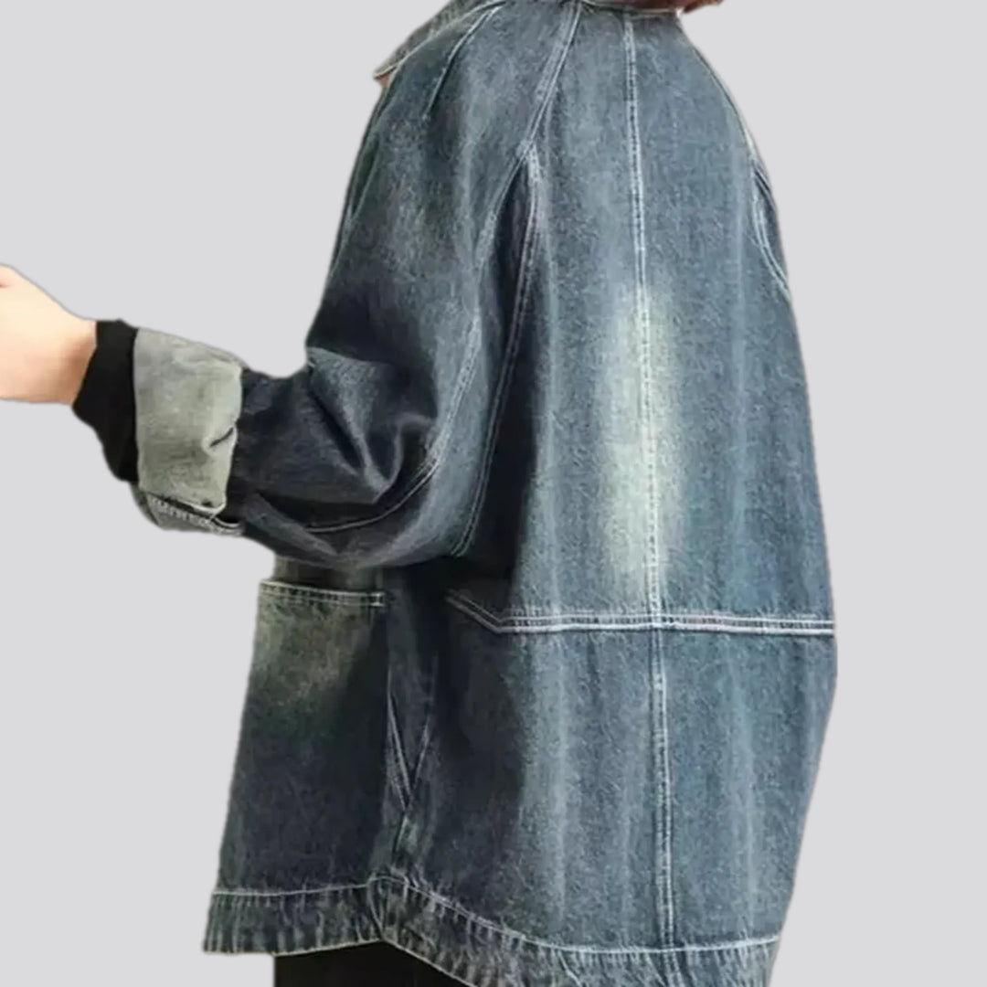 Retro style women's jean chore jacket