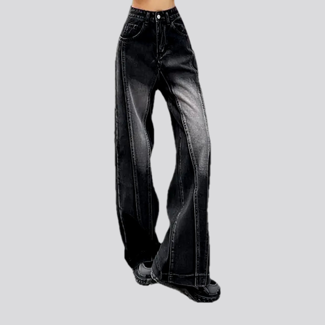 Wide Fit Contrast Stylish Women's Jeans | Jeans4you.shop