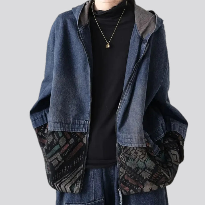 Ethnic Oversized Women's Denim Jacket | Jeans4you.shop