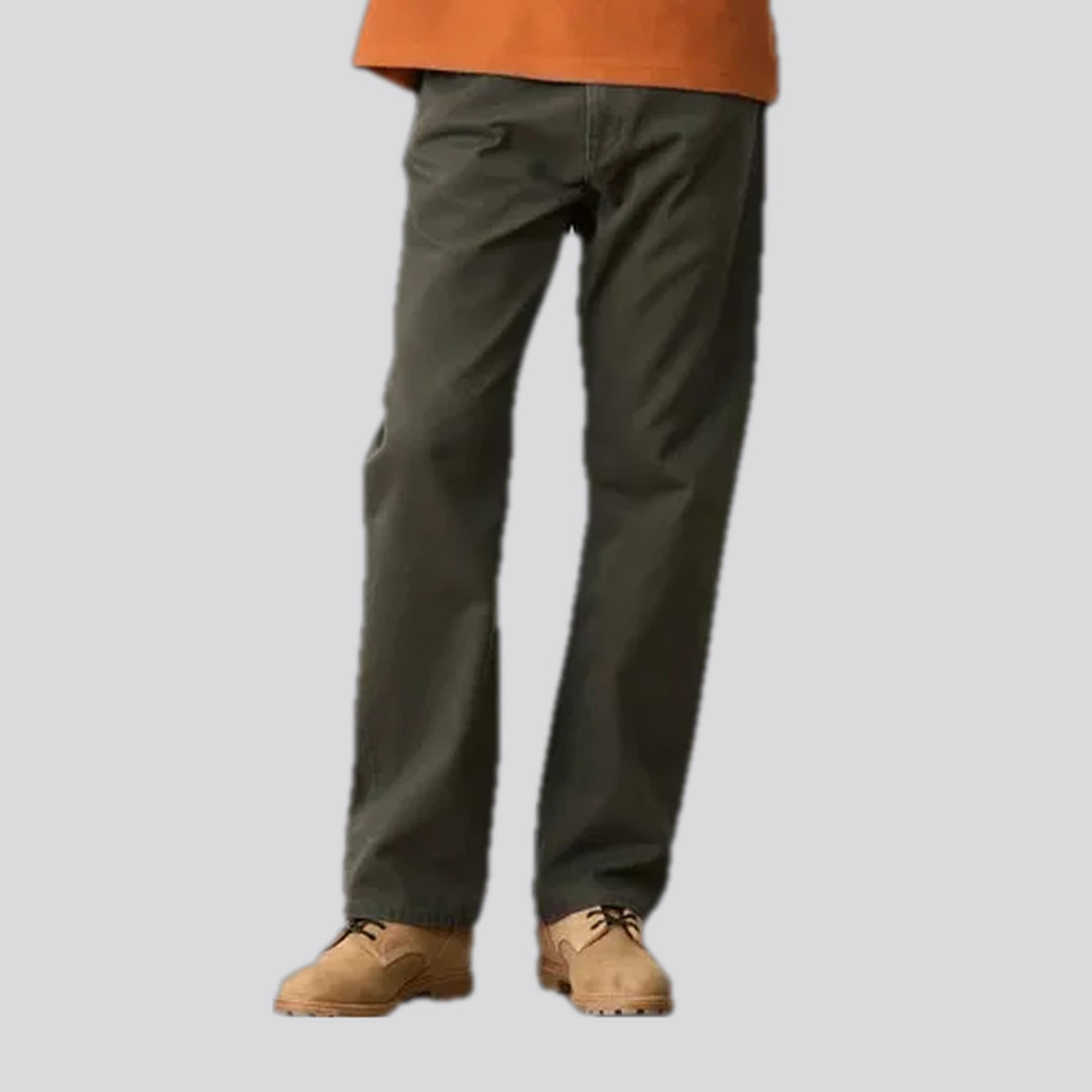 Mid rise casual midweight men's jeans