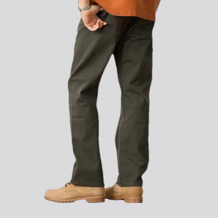 Mid rise casual midweight men's jeans