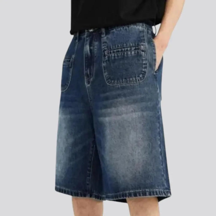 Comfortable men's denim shorts