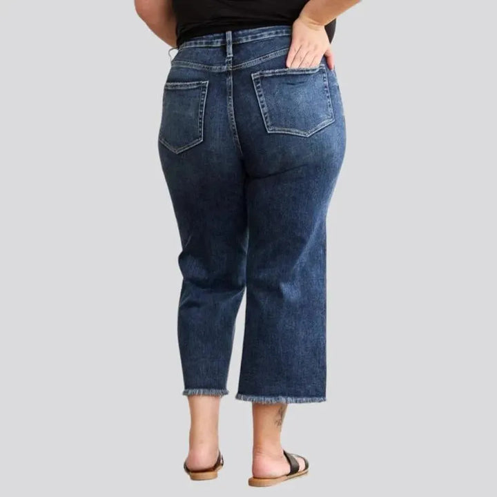 Plus-size dark wash jeans