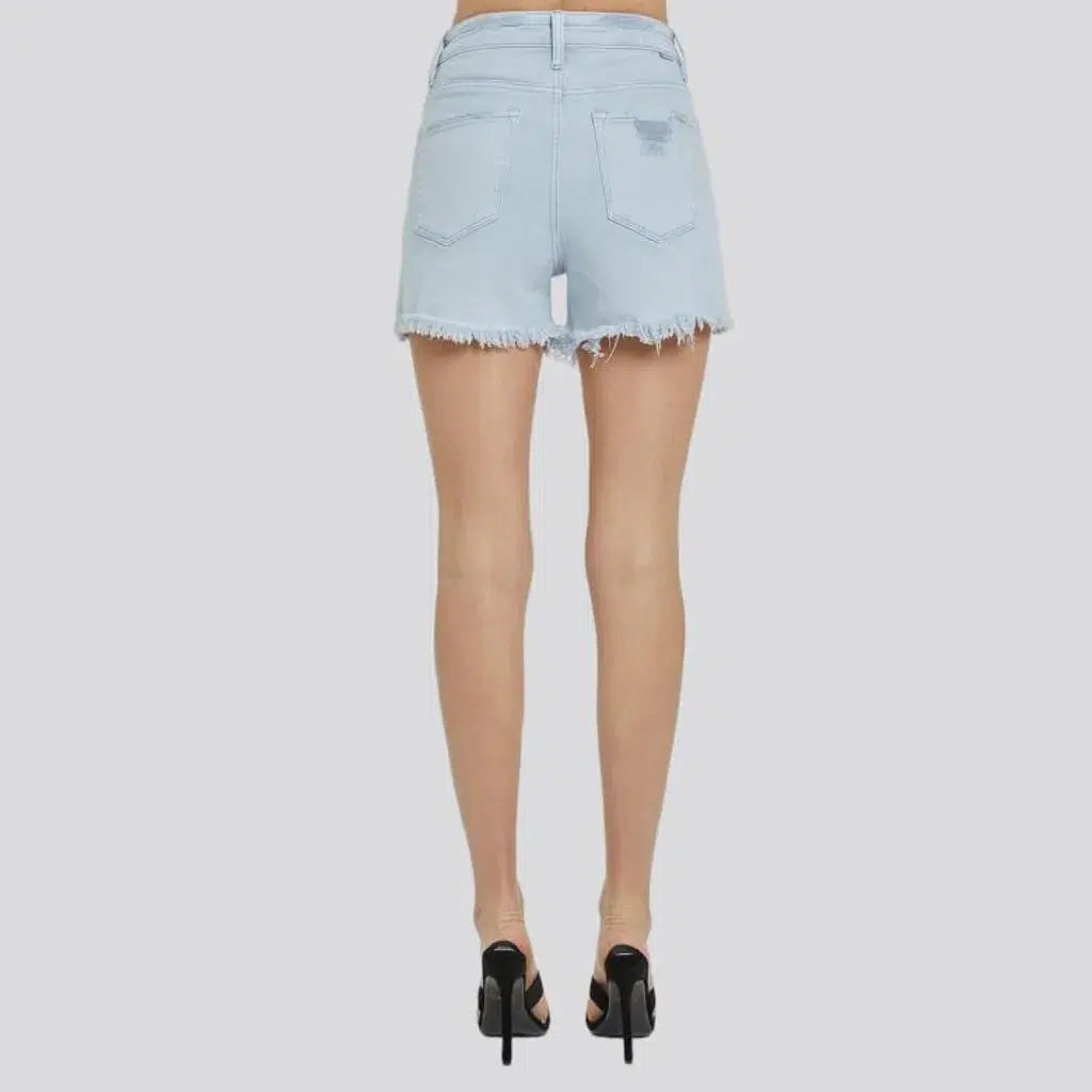 Grunge jean shorts
 for women