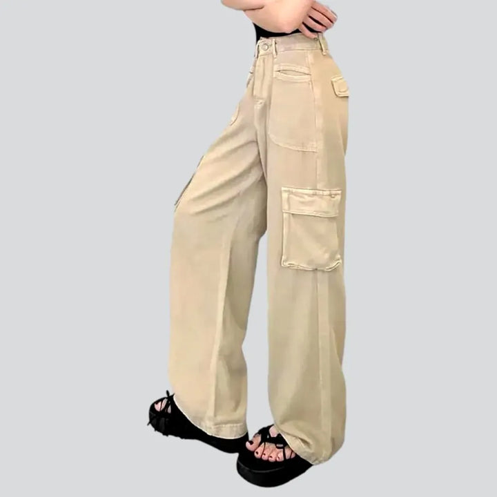 Cargo floor-length jeans
 for women