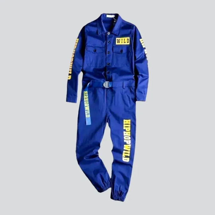 Jean men's jumpsuit overall