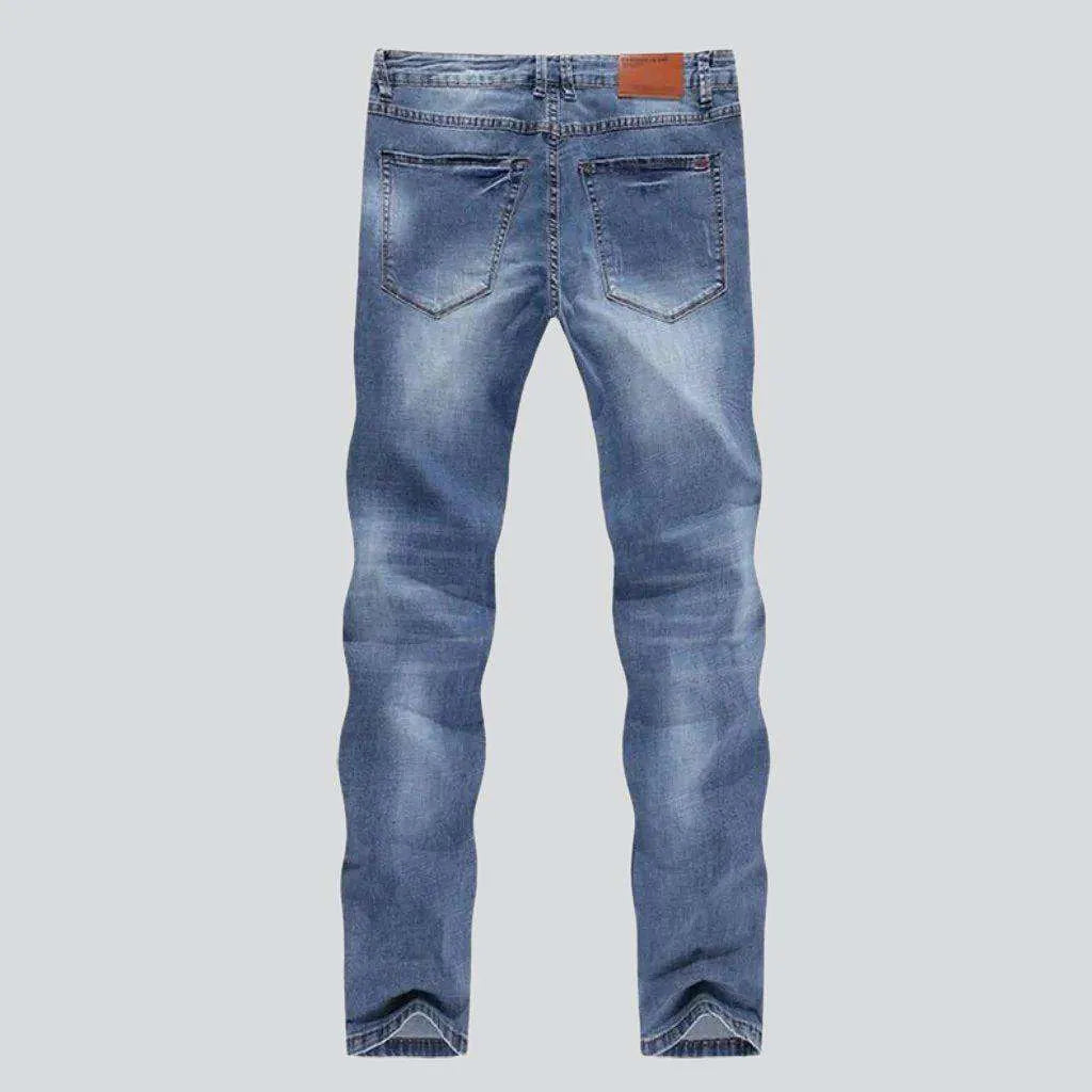 Light blue basic men's jeans