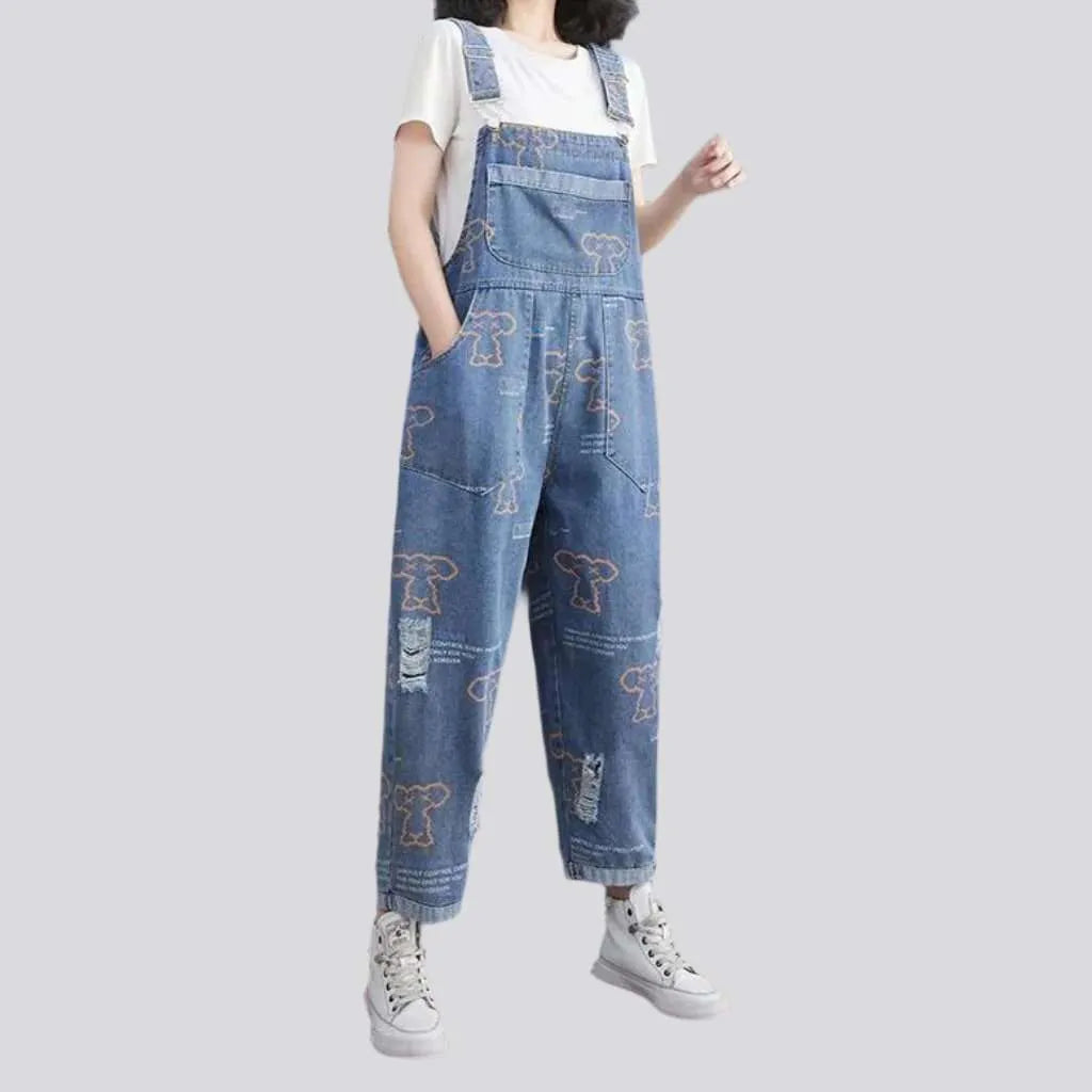 Light wash jeans jumpsuit