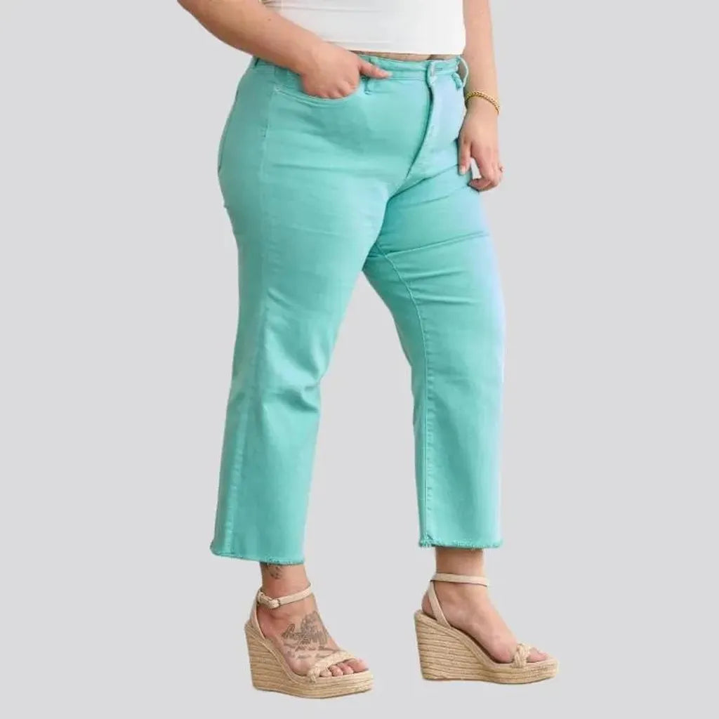 Plus-size women's straight jeans