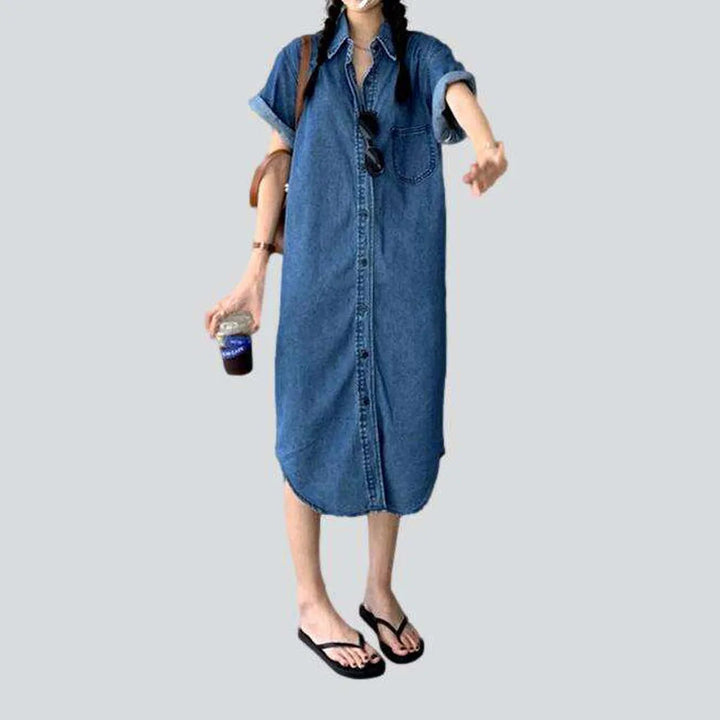 90s inspired denim shirt dress | Jeans4you.shop