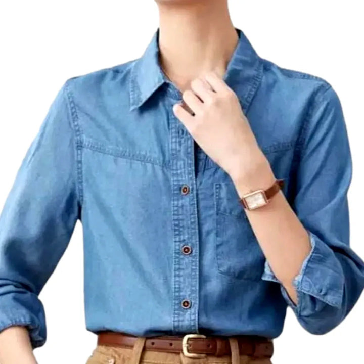 90s regular jean shirt
 for women