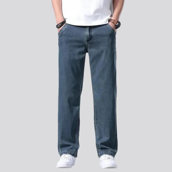 Straight stonewashed jeans
 for men