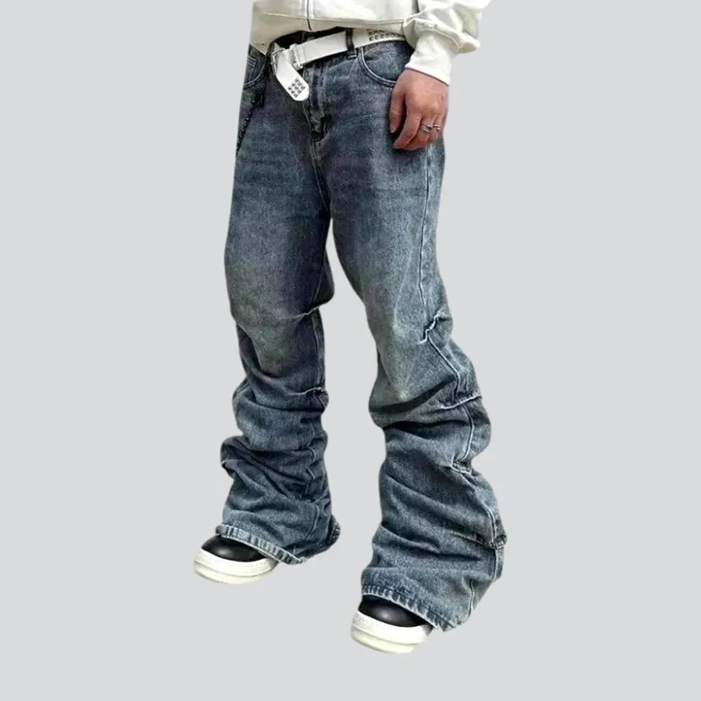 Sanded baggy 90s men's jeans