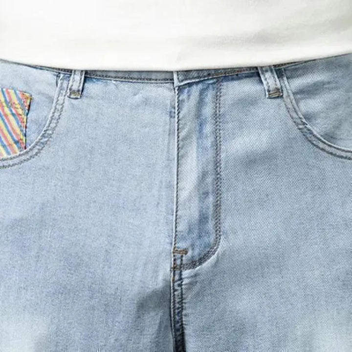 Striped-coin-pocket 90s jeans for men